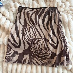 Princess Polly Zebra Print Mini Skirt